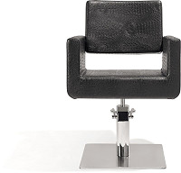 Sibel Felicitas Styling Chair Croco Black / Square Base