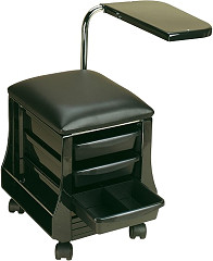  Sibel Mobile Manicure Table Seat with Tray / Black 
