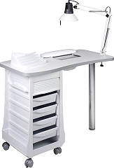 Sibel Margot Manicure Table White with integrated suction 30 Watt 