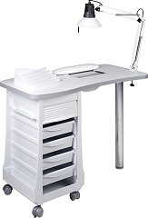 Sibel Margot Manicure Table White with integrated suction 30 Watt