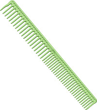 JRL J306 Long Round Tooth Comb 9" Light Green