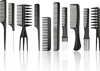  XanitaliaPro Set of 10 professional beard and hair combs 