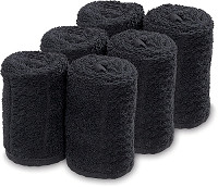  Barburys Take Care Facial Towels 6 pieces black 