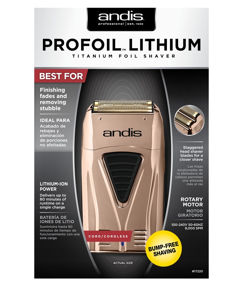  Andis Copper ProFoil Titanium Foil Shaver 