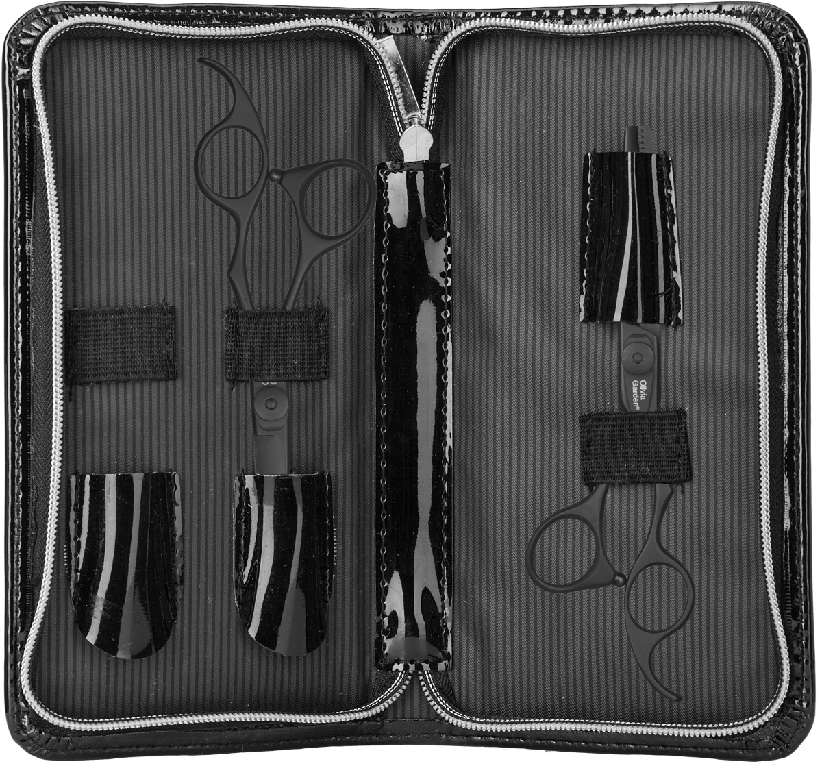  Olivia Garden Silk Cut 2er-Set Matt Black 5,75'+ Thinning Schear 