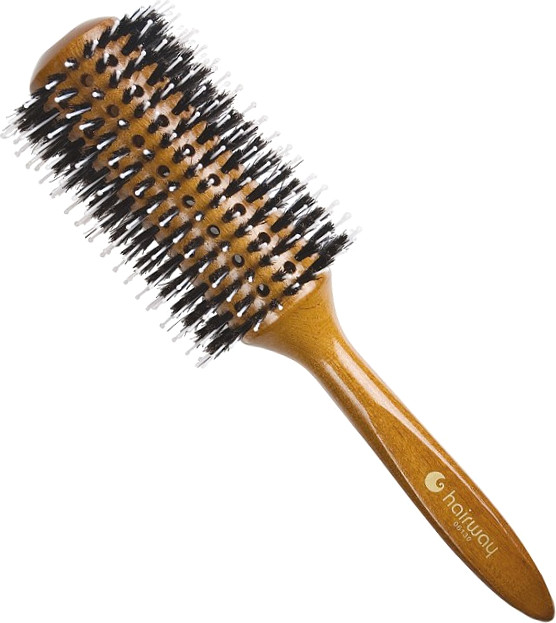  Hairway Round Brushes "Glossy Wood" 