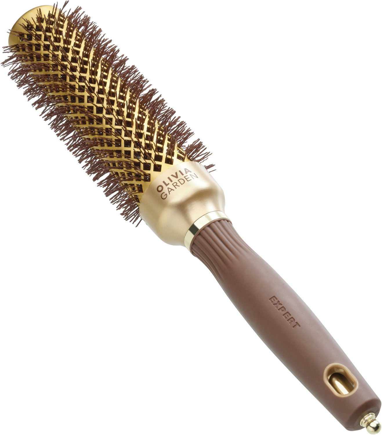  Olivia Garden Expert Blowout Speed Wavy Bristles Gold Brown 35 mm 