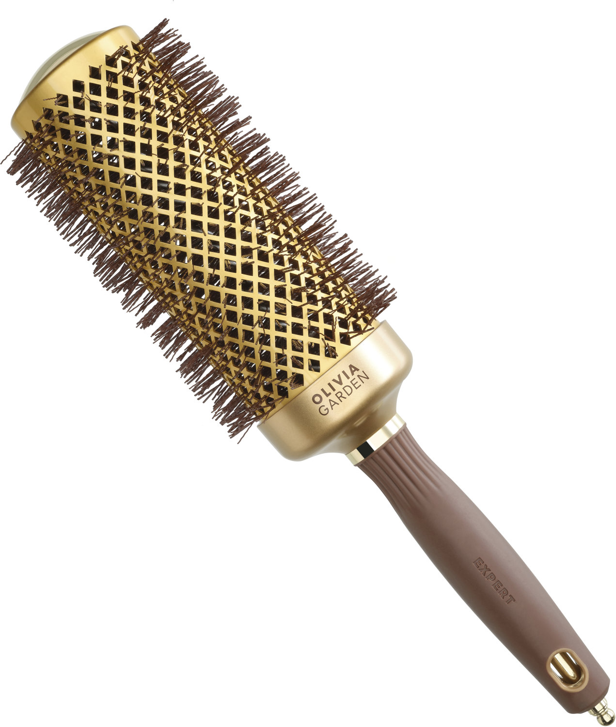  Olivia Garden Expert Blowout Speed Wavy Bristles Gold Brown 55 mm 
