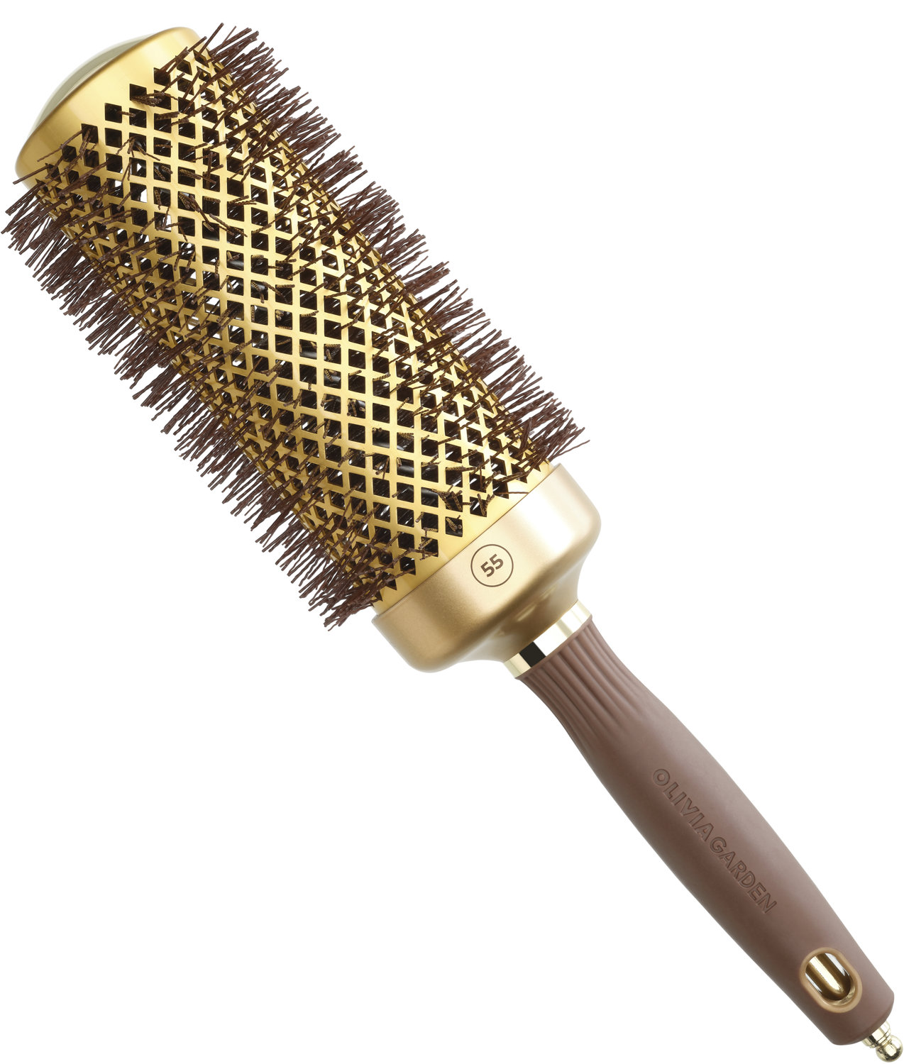  Olivia Garden Expert Blowout Speed Wavy Bristles Gold Brown 55 mm 