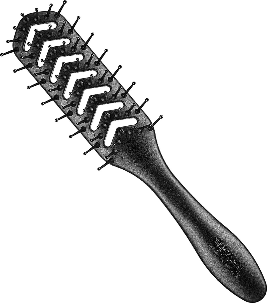  Denman Hyflex Vent Brush D200 Anthracite, 7-row 