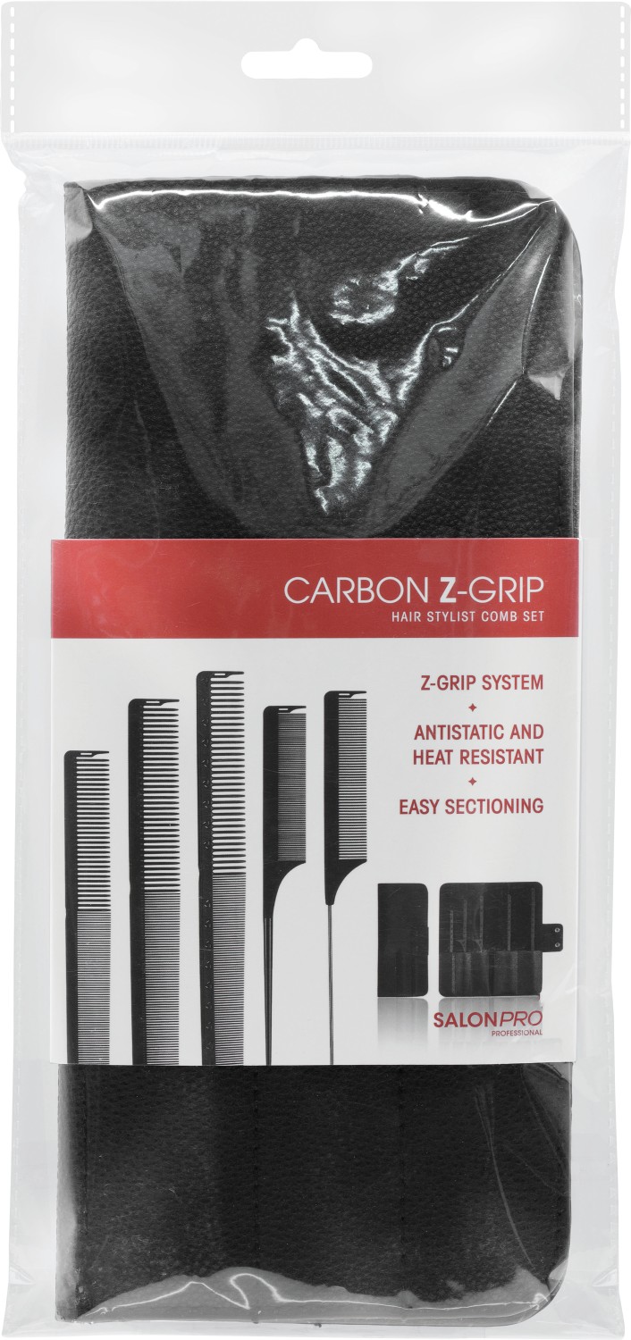 XanitaliaPro Styling Z Grip Carbon Comb Set 