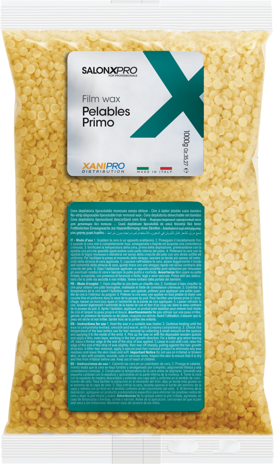  XanitaliaPro Brasilian System Wax Beads Yellow 1000g 