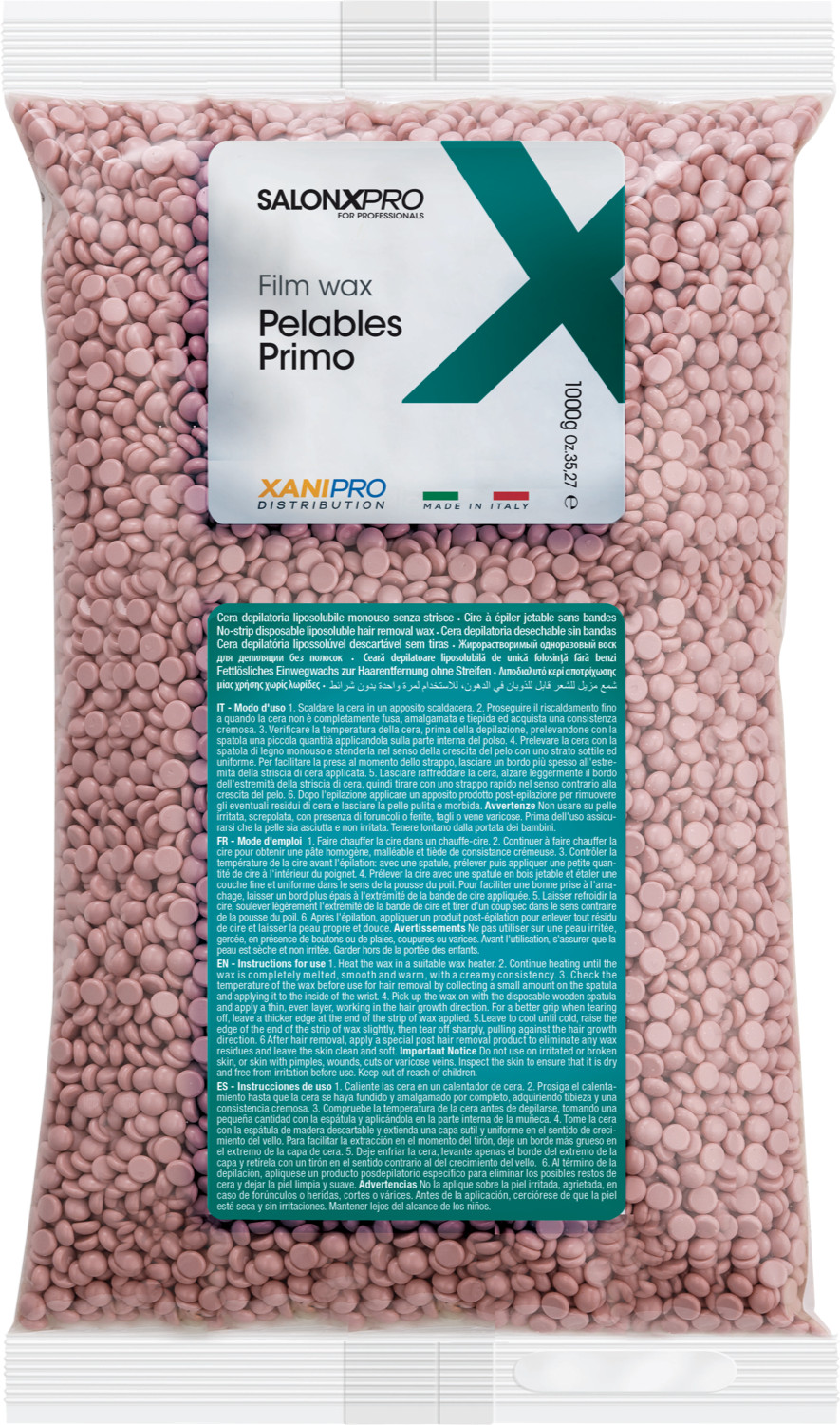 XanitaliaPro Brasilian System Wax Beads Mauve Jasmine 1000g 