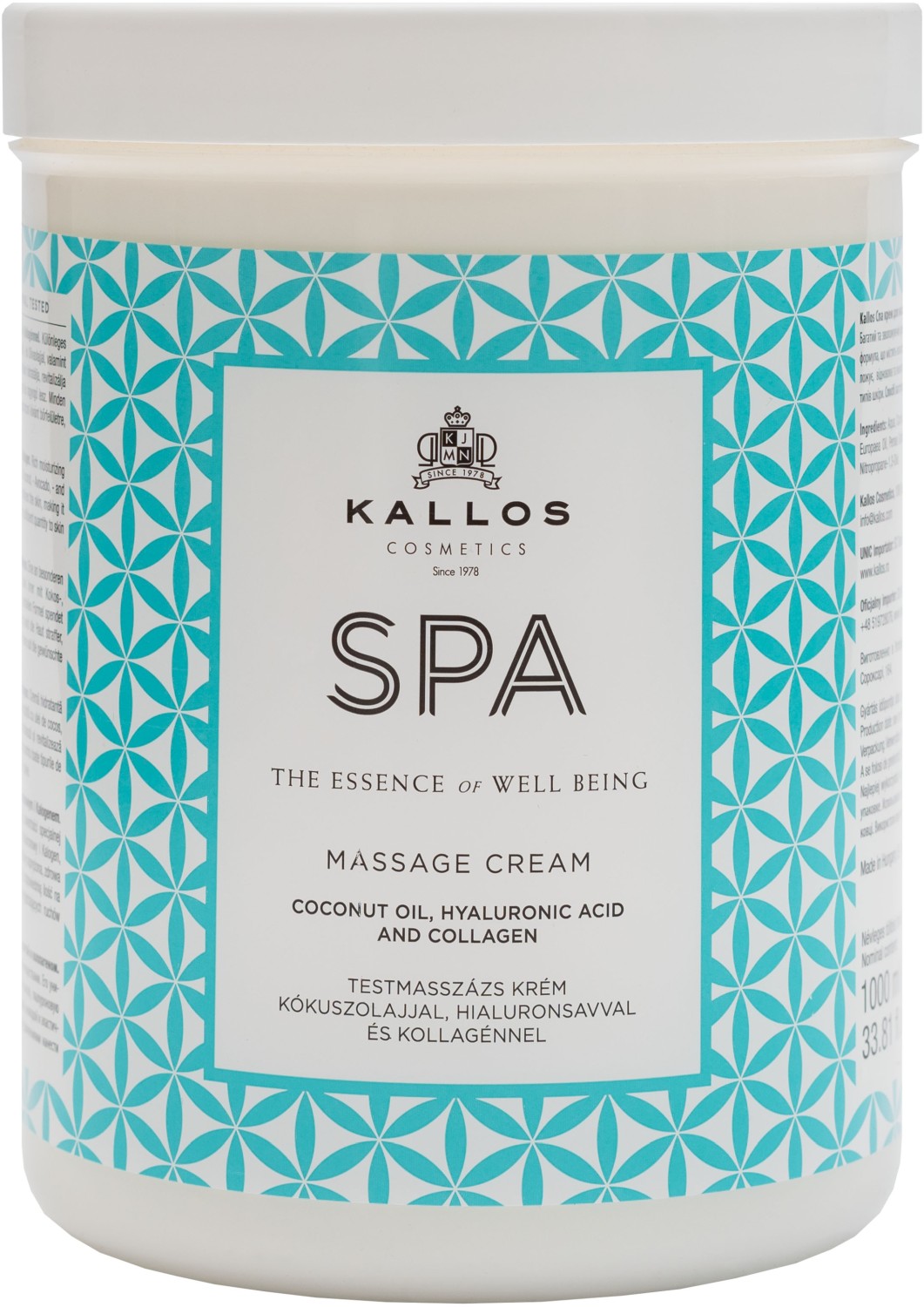  Kallos Spa Massage Cream 1000 ml 