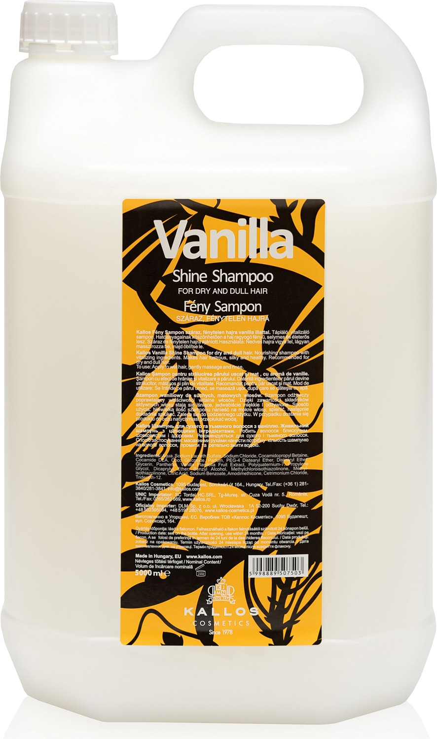  Kallos KJMN Vanilla Shine Shampoo 5000 ml 