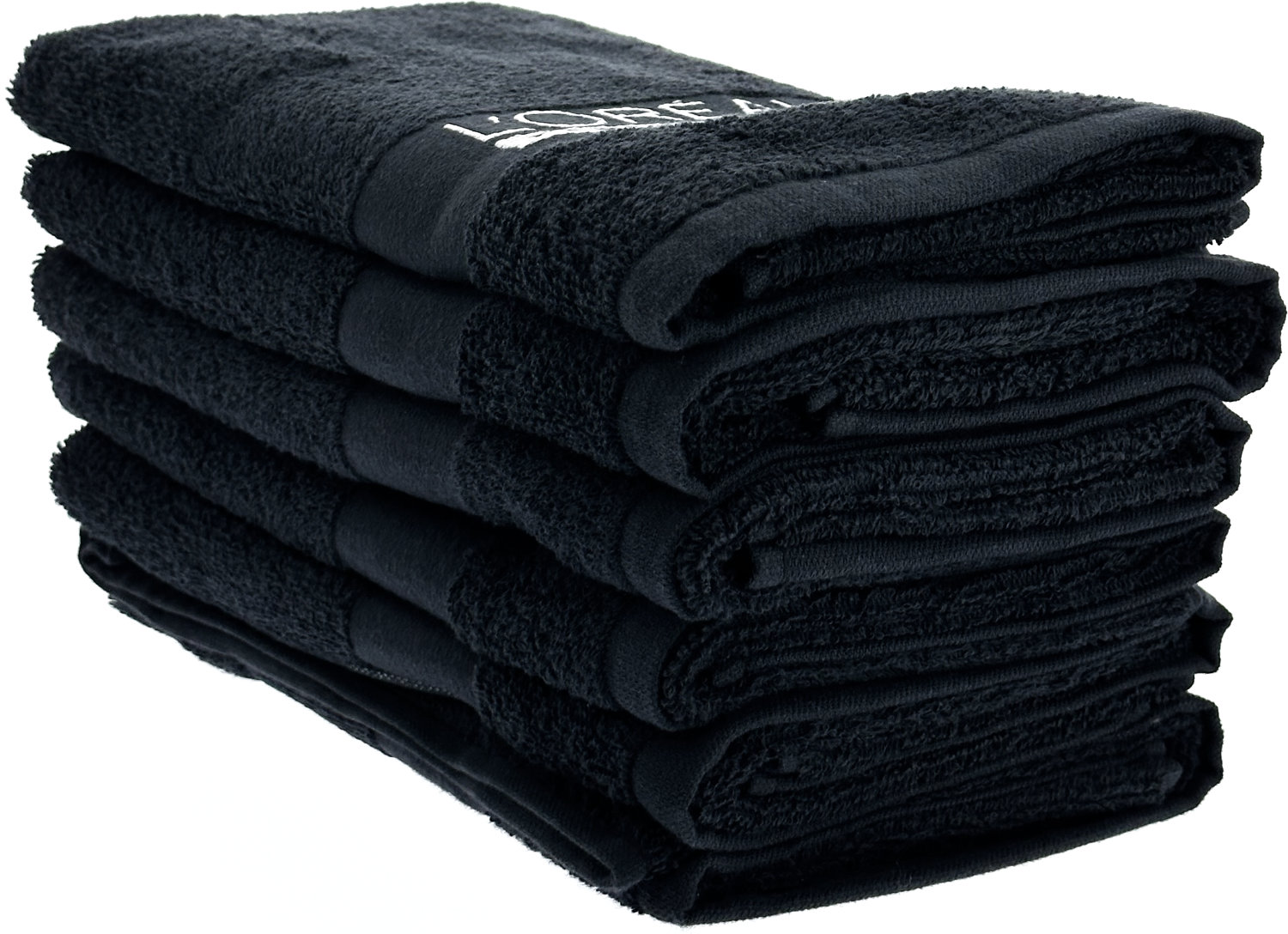  Loreal Towel set with logo 6 pieces 49x86cm black 