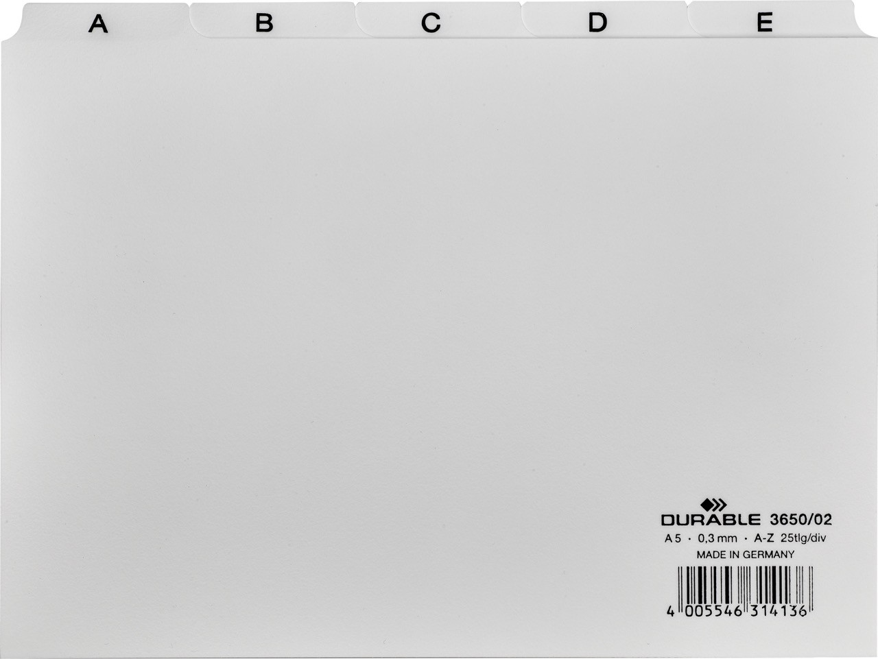  Efalock Index-Cards A-Z 