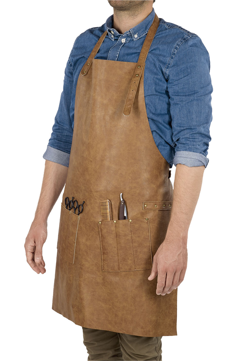  Barburys Mascul PU Leather Barber Apron 
