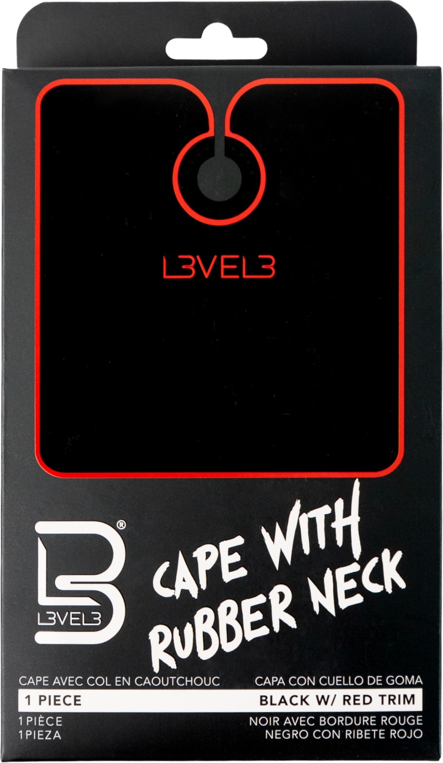  L3VEL3 Cape with Rubber Neck Black with Red Trim 