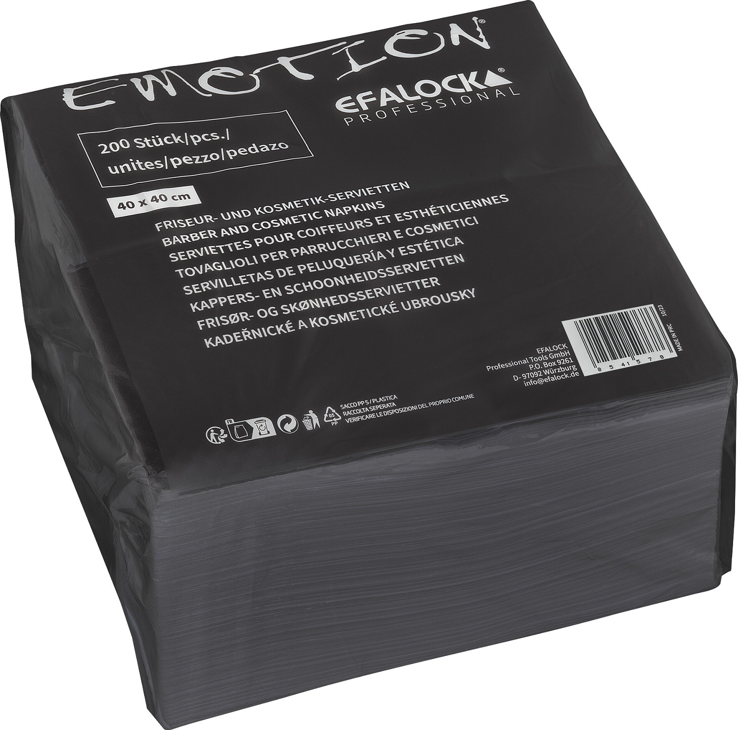  Efalock Emotion Cosmetic Wipes Black 