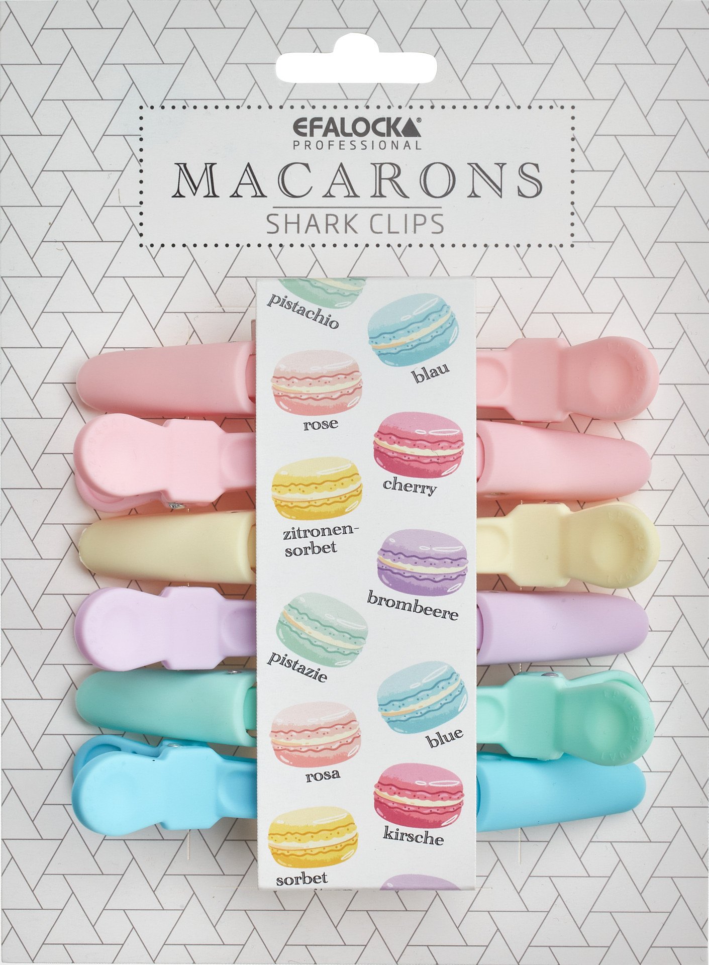  Efalock Macarons Sharkclips Pastel sorted 